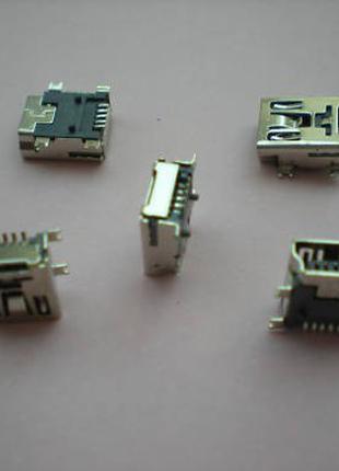 Mini USB разъем коннектор 5 pin F180 мама female