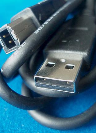 Кабель USB AM-BM, 1. 8м, черный, для принтера, сканера