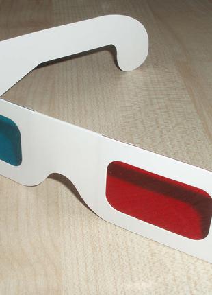 3D стерео очки КАРТОН анаглифные профессиональной серии