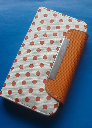 IPhone 4 чехол блокнот для телефона Polka Dot Combo