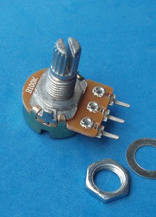 Резистор переменный WH148 B100K 100 кОм, потенциометр подстрое...