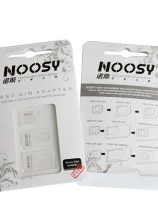 NOOSY Адаптеры Noosy nanoSIM/microSIM/SIM 3шт под карты MicroS...