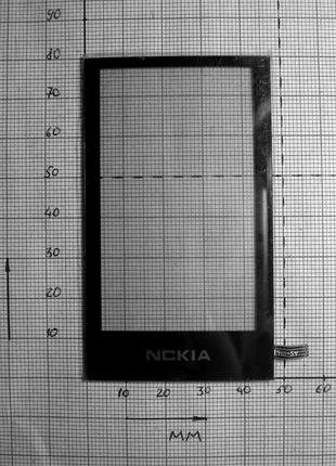 Nokia X6-003 Тачскрин 47x80 мм screen шлейф Грей11613)