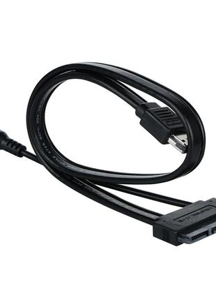 Адаптер eSATA Power 12V - SATA (15+7) Dual Power USB 12V 5V Bl...