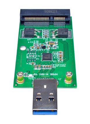 Адаптер переходник USB 3.0 - mSATA SSD ( 6Gbs) mini PCI-E флеш...
