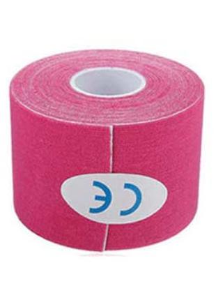 Кинезио тейп (Kinesio tape, KT Tape) эластичный пластырь, розовый