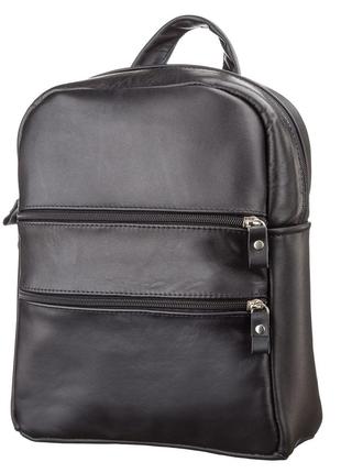 Рюкзак женский SHVIGEL 15304 кожаный Черный, Черный