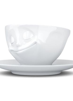 Чашка с блюдцем для кофе Tassen Счастливая улыбка (200 мл), фа...
