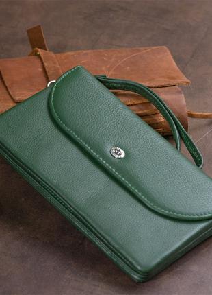 Клатч из кожи женский ST Leather 19320 Зеленый