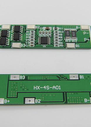 BMS Контроллер (плата защиты) 4S Li-Ion 18650 16.8V 10A (HX-4S...