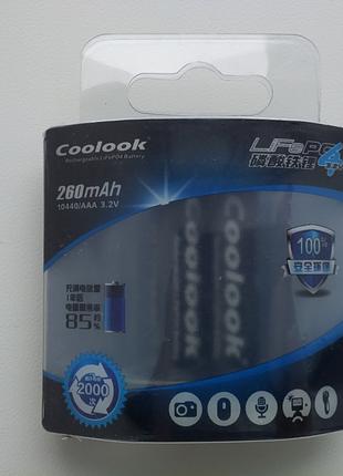 Аккумулятор LiFePO4 Coolook 10440 (AAA) 3.2V 260mAh Hong Kong