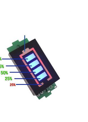 LED-індикатор заряду/розряджання акумуляторів li-ion/Li-pol 3S...