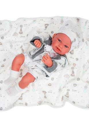 Кукла младенец Pipo в сером 42 см, Antonio Juan 5083