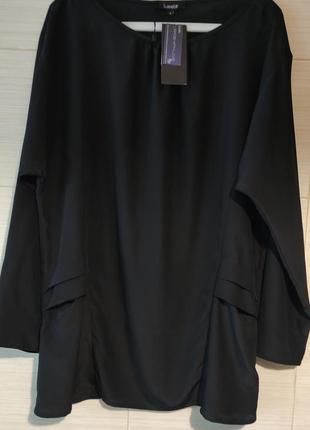 Блуза, блузка туника черный цвет новая размер l
