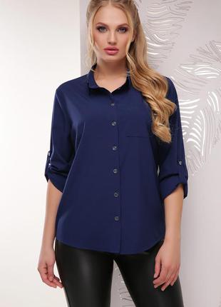 Блуза 1880 темно-синий