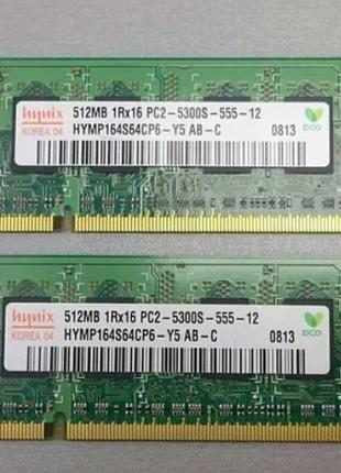 Память для ноутбука sodimm 1Gb (2*512Mb) DDR2 (пара)