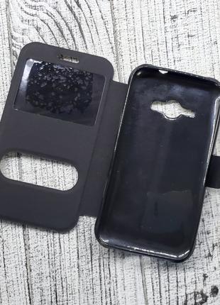 Чехол книжка Samsung J110H Galaxy J1 Ace Duos черная для телефона
