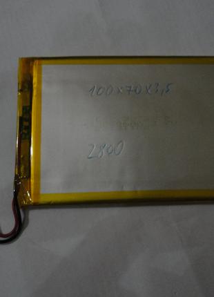 Аккумулятор для китайских планшетов 2800ма б.у. 100*70*3,5мм