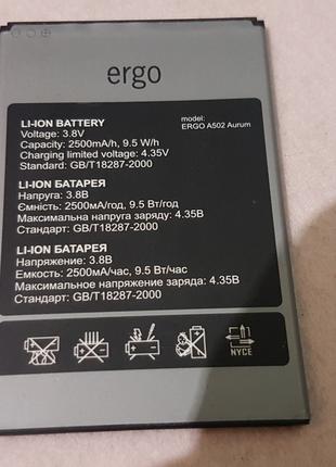 Аккумулятор оригинал б.у. для телефона ergo a502