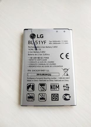 Акумулятор оригінал б. для lg H815, H818 BL-51YF для LG G4, H8...