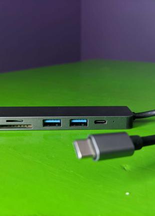 USB Type C PD 3.0 Хаб Перехідник для Apple Macbook 7 Портів ка...