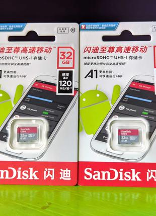 SanDisk Ultra 32GB карта пам'яті A1 class 10 MicroSDHC MicroSD...