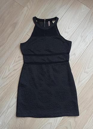 Красива чорна фактурна сукня, р. м
