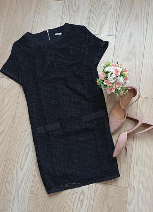 Красивое черное гипюровое платье, р.l