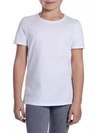 Новая белая футболка девочке или мальчику 8-9 лет от george