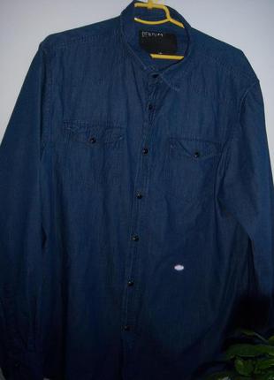 Рубашка мужская джинсовая размер xl