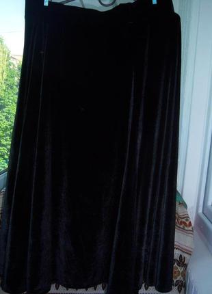 Спідниця велюрова розмір 16 чорна