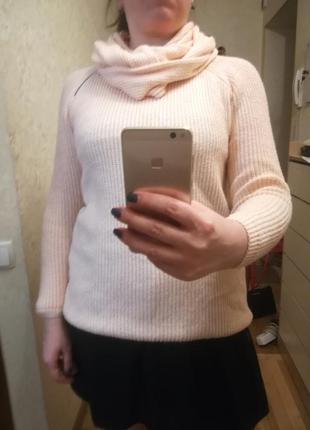 Светр голді goldi розмір м з шарфом-хомутом