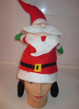 Санта дед мороз шуточная шапка рождество
