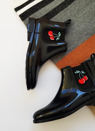 Челси ботинки женские сапоги лаковые резиновые размер 39