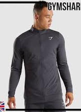 Мужская кофта олимпийка flatlock track top gymshark, l размер