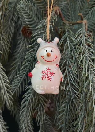 Игрушка на елку снеговик, статуєтка снеговик
