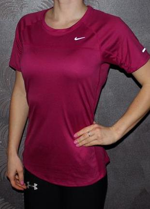 Спортивная беговая футболка nike miler (майка спорт/фитнес/йога)