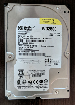Жорсткий диск 3,5" Western Digital WD2500JD-00FYB0 250Gb SATA