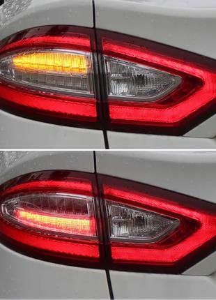 FORD FUSION переделка LED фонарей в желтые повороты