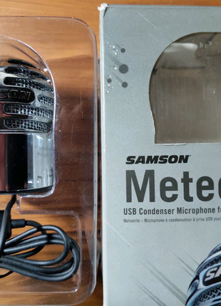 Мікрофон конденсаторний комп'ютерний Samson Meteorite USB-Chrome
