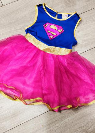 Платье супергеройки superman 5-6 лет