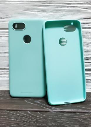 Матовый чехол Goospery Google Pixel 3a XL мятный тонкий силико...