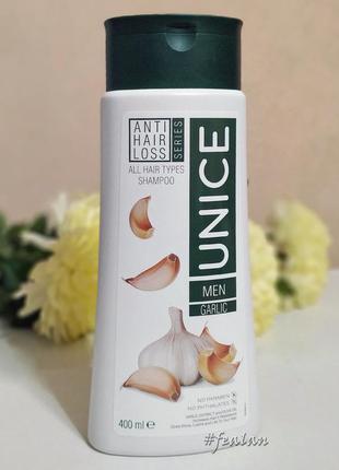 Шампунь  Unice с натуральным маслом оливы и экстрактом чеснока