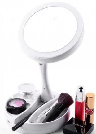 Увеличительное зеркало для макияжа с подсветкой swivel brite