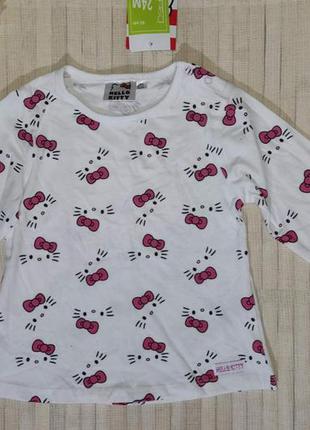 Реглан лонгслив кофточка хлопковая hello kitty