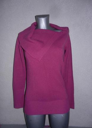 Стильный свитер, джемпер цвета марсала с хомутом. 38/s
