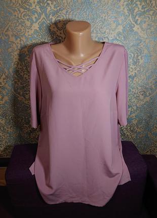 Красива рожева блузка блузка блузочка великий розмір батал 50/52