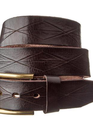 Ремень кожаный Vintage 20132 Темно-коричневый