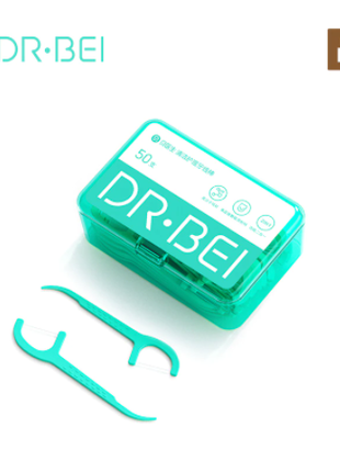 Зубна нитка зі зубочисткою DR.BEI 50 шт. в упаковці
