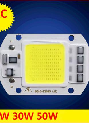 Светодиод + ТЕРМОПАСТА 30W 220v LED COB прожектор 30вт 35W драйве